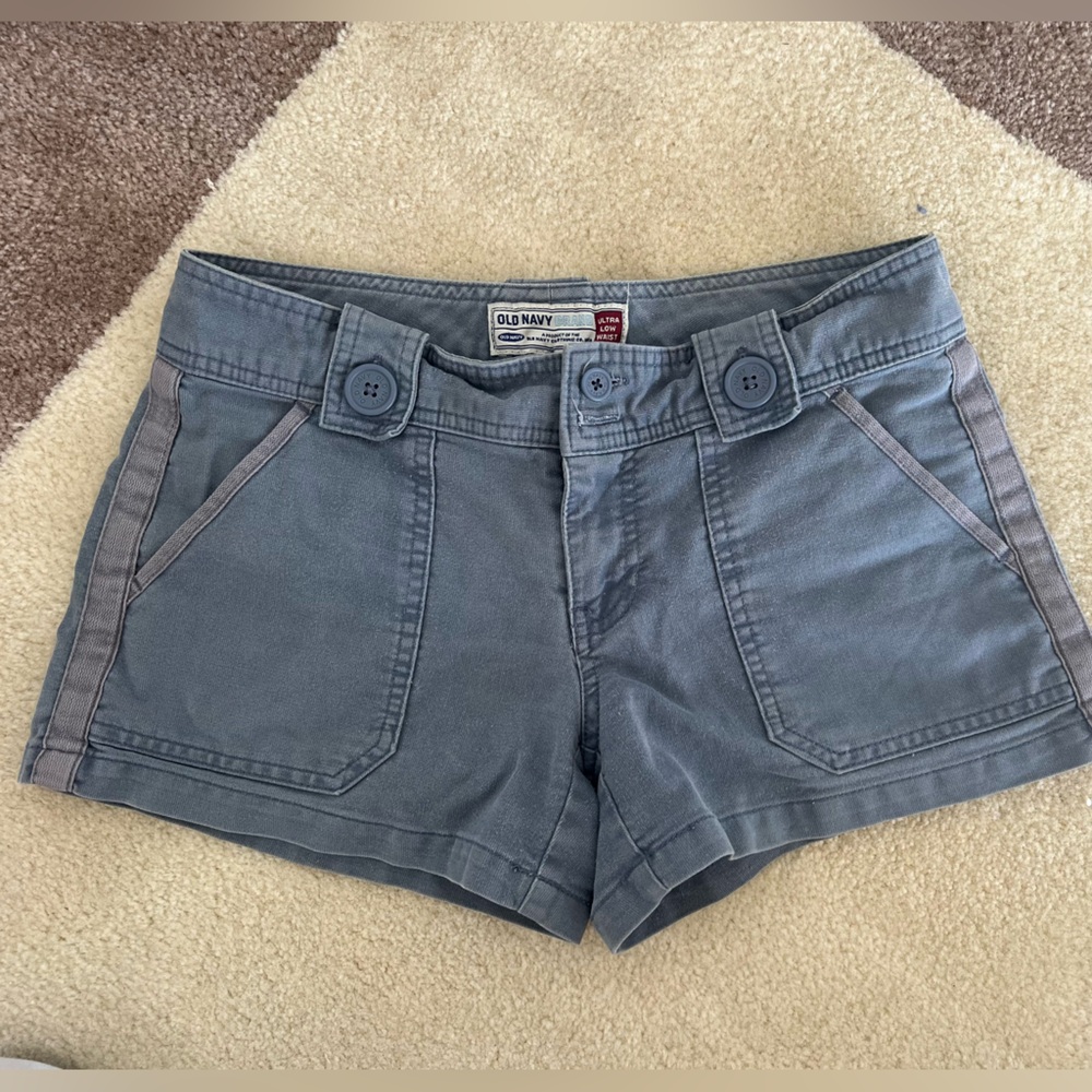 Vintage Blue Low Rise Shorts